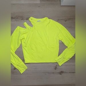 Bombshell Sportswear Neon Yellow Cropped Sweatshirt